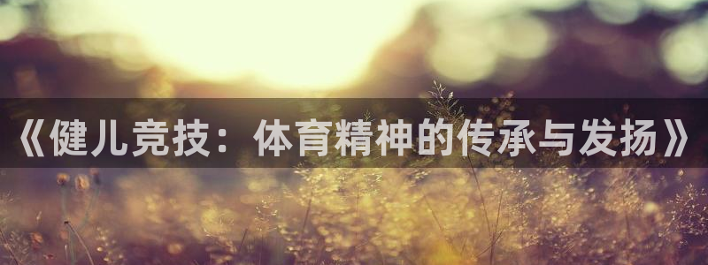 乐视体育汤圆：《健儿竞技：体育精神的传承与发扬》
